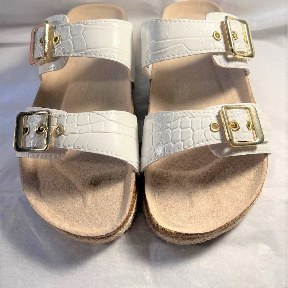 Jones New York Croc Weslee Cork Footbed Sandals - Size 6M- NWOT